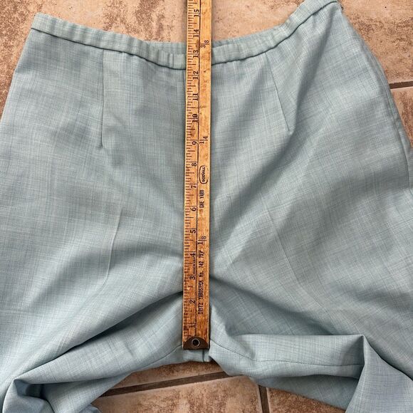 VTG Pendleton High Rise Straight 100% Wool Dress Pants Size 12 Light Blue - Picture 6 of 9